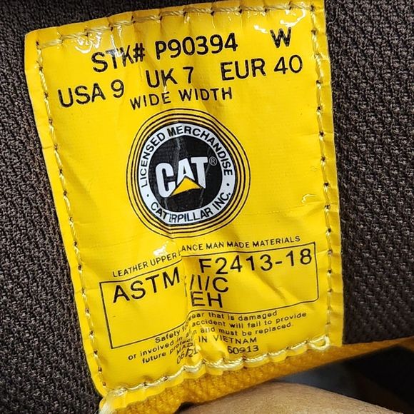 Caterpillar womens Kenzie Steel Toe work boots brown 9 wide - Picture 7 of 12